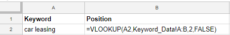 Vlookup Example