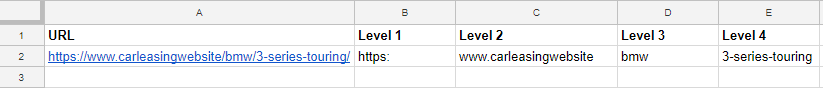 Split Formula Google Sheets Example