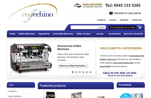Ecommerce Web Design for Coffechino