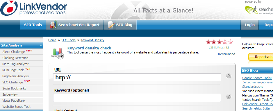 Keyword Density Tool