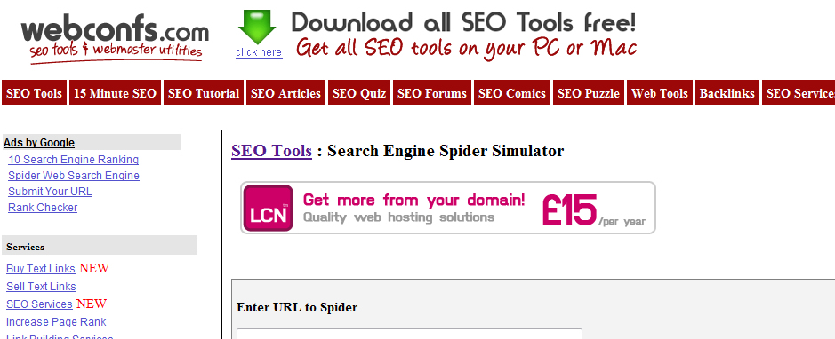 Spider Simulator