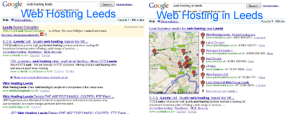 Comparison of Google Local Business Listings
