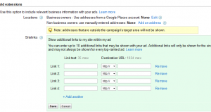 Adwords Ad Sitelinks