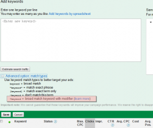 Broad Match Modifier