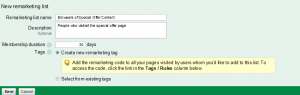 Remarketing List - Define