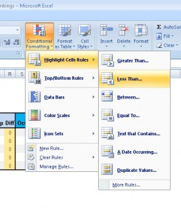 Conditional Formatting