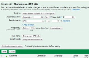 Automate - Cpc bids