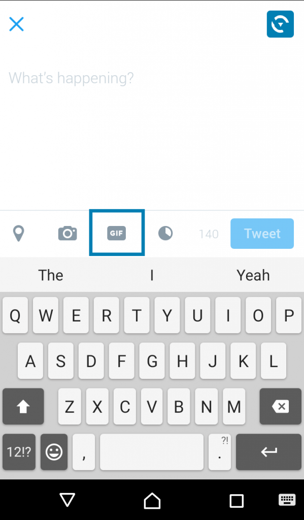 Twitter Gif button